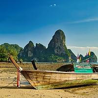 Buy canvas prints of Long-tail Boat, Thailand by Robert Murray