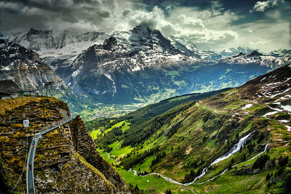 View Into Grindelwald Valley Picture Board by Robert Murray