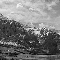 Buy canvas prints of  Swiss Alps Panorama B&W by Robert Murray