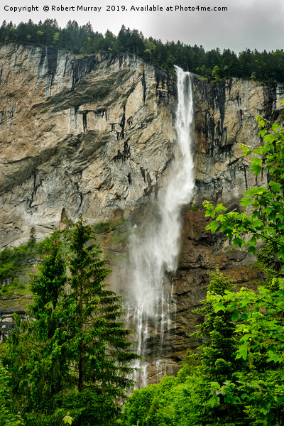 Staubbach Waterfall, Lauterbrunnen, Switzerland Picture Board by Robert Murray