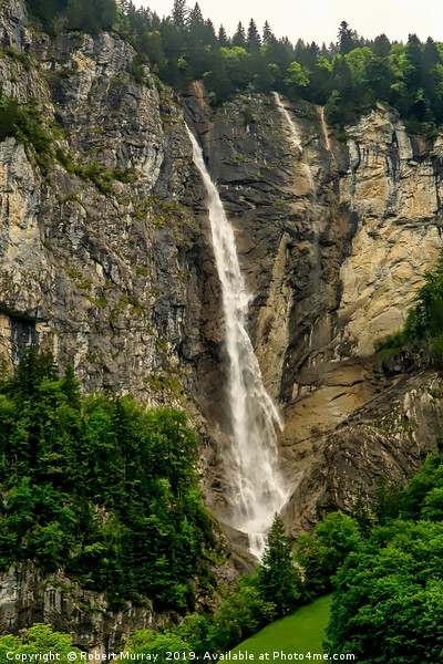  Waterfall, Lauterbrunnen Valley, Switzerland. Picture Board by Robert Murray