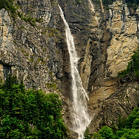 Buy canvas prints of  Waterfall, Lauterbrunnen Valley, Switzerland. by Robert Murray