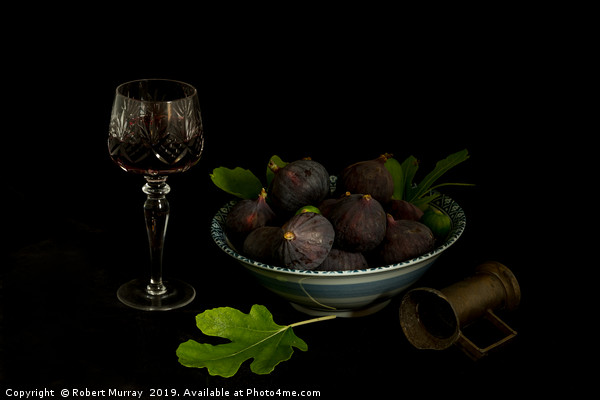  Still Life with Figs. Picture Board by Robert Murray