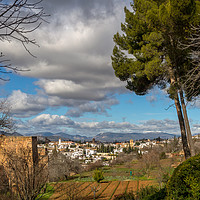Buy canvas prints of Granada from The Alhambra Gardens by Robert Murray