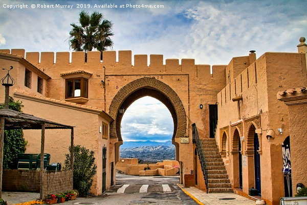 Moorish archway, Cabrera, Andalucia, Spain. Picture Board by Robert Murray