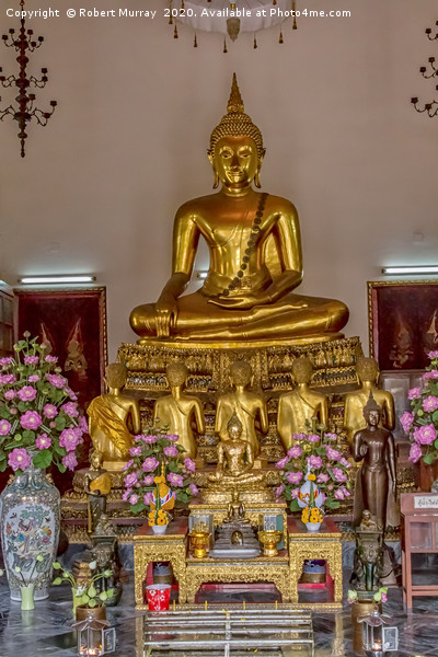 Golden Buddha Shrine Picture Board by Robert Murray