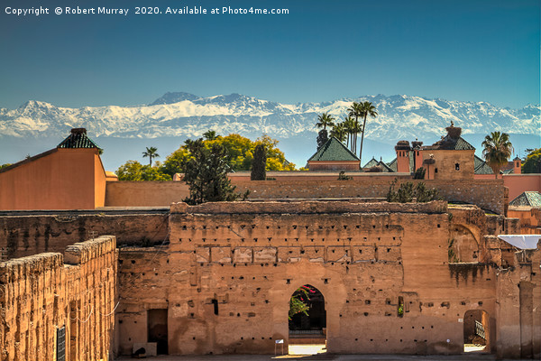 El Badi Palace and Atlas Mountains, Marrakesh. Picture Board by Robert Murray