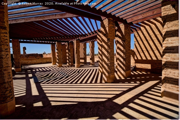 Roofbeams and Shadows Abstract Picture Board by Robert Murray