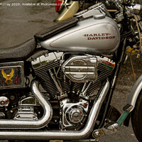 Buy canvas prints of Harley Davidson motorcycle engine by Robert Murray