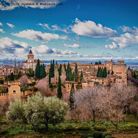 Buy canvas prints of The Alhambra, Granada. by Robert Murray