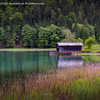 Buy canvas prints of Boathouse in the Austrian Tyrol by Robert Murray