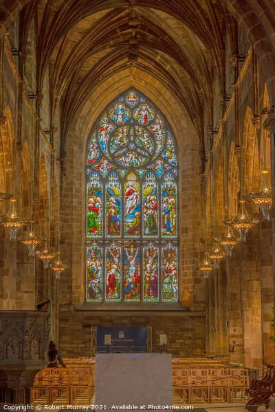 Stained glass window, St. Giles' Cathedral, Edinburgh, Scotland, United Kingdom Picture Board by Robert Murray