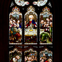 Buy canvas prints of The Last Supper Stained Glass Window by Robert Murray
