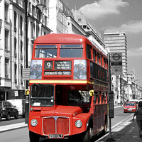 Buy canvas prints of  red bus london by abdul rahman