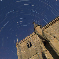 Buy canvas prints of Dorchester Abbey Star Trail by Andy Heap
