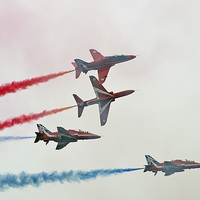 Buy canvas prints of RAF Red Arrows by Andy Heap