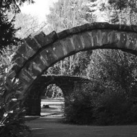 Buy canvas prints of  Arches in Grosvenor Park, Chester by Andy Heap
