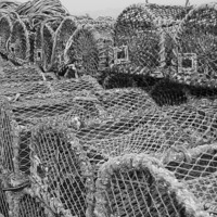 Buy canvas prints of  Lobster Pots by Andy Heap