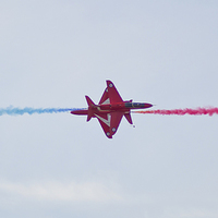 Buy canvas prints of  Red Arrows Close One by Andy Heap