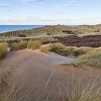 Buy canvas prints of Formby sand dunes seascape by Jason Wells