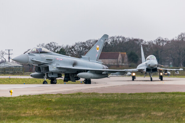 RAF Typhoon FGR4 duo Picture Board by Jason Wells