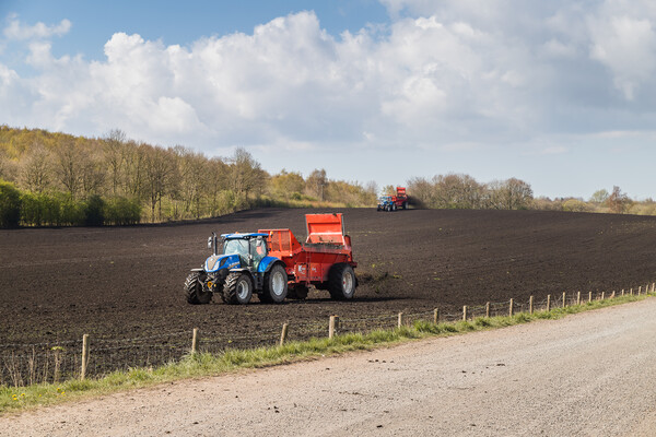 Tractors muck spreading Picture Board by Jason Wells