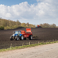 Buy canvas prints of Tractors muck spreading by Jason Wells