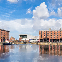 Buy canvas prints of Albert Dock panorama by Jason Wells