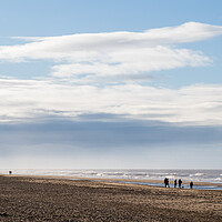Buy canvas prints of Families walking on Formby beach by Jason Wells