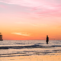 Buy canvas prints of Silhouettes of an Iron Man and a tide marker by Jason Wells