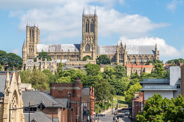 Lincoln cathedral towers of the city Picture Board by Jason Wells