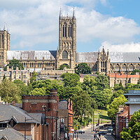 Buy canvas prints of Lincoln cathedral towers of the city by Jason Wells