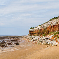 Buy canvas prints of Distinctive striped cliffs at Old Hunstanton by Jason Wells