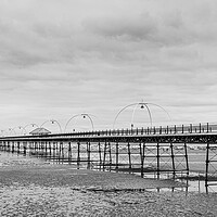 Buy canvas prints of Southport Pier in black and white by Jason Wells