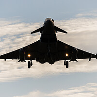 Buy canvas prints of RAF Typhoon silhouette by Jason Wells