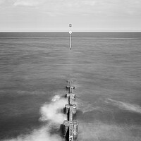 Buy canvas prints of Groyne and tide marker at Hunstanton by Jason Wells
