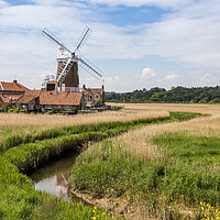 Buy canvas prints of Channel leading to Cley Windmill by Jason Wells