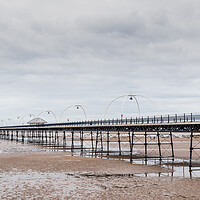 Buy canvas prints of Southport Pier at low tide by Jason Wells