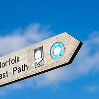 Buy canvas prints of Norfolk coastal path sign by Jason Wells
