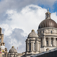 Buy canvas prints of Three Graces behind the modern Mann Island complex by Jason Wells