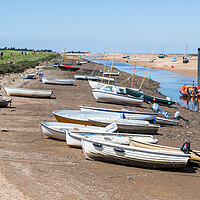 Buy canvas prints of Boats on the channel into Wells next the Sea quay by Jason Wells