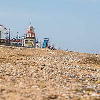 Buy canvas prints of Funfair seen at the end of Hunstanton beach by Jason Wells