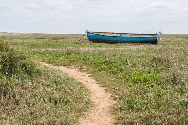 Boat stranded at Brancaster Staithe Picture Board by Jason Wells