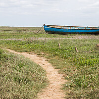 Buy canvas prints of Boat stranded at Brancaster Staithe by Jason Wells