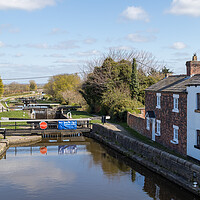 Buy canvas prints of Locks on the Rufford branch of the Leeds Liverpool canal by Jason Wells