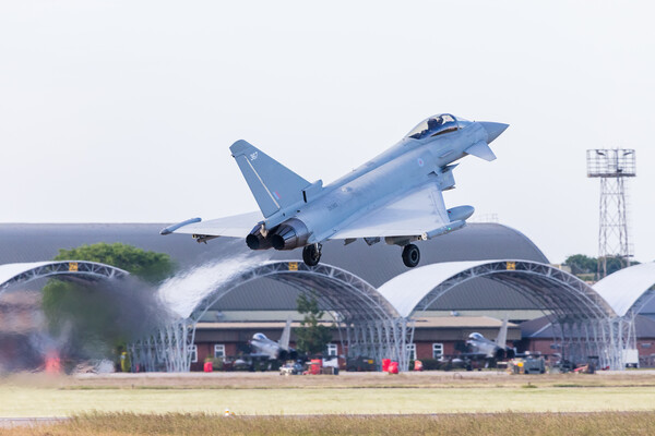 Eurofighter Typhoon taking off Picture Board by Jason Wells