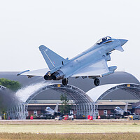 Buy canvas prints of Eurofighter Typhoon taking off by Jason Wells