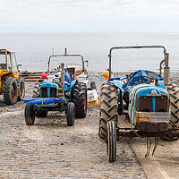 Buy canvas prints of Tractors on the slipway at Cromer by Jason Wells