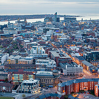 Buy canvas prints of Twilight over Liverpool by Jason Wells