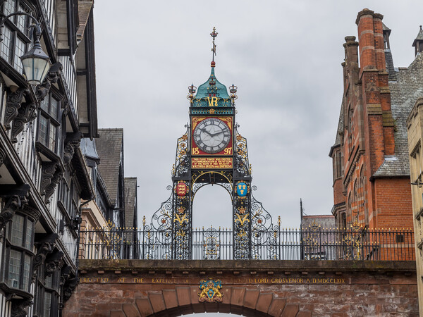 Eastgate Clock on the Chester skyline Picture Board by Jason Wells